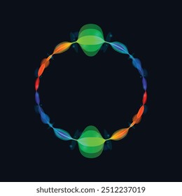 Abstrato colorido som onda elemento isolado