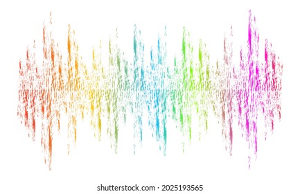 Abstract colorful sound waves. Vector illustration. Audio waves