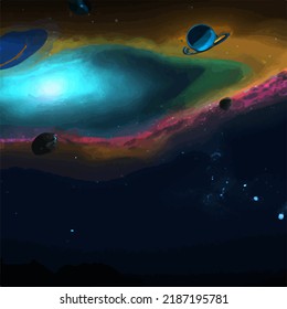 An abstract colorful space background