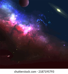 An abstract colorful space background