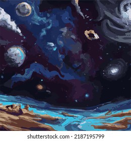 An abstract colorful space background