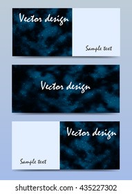 Abstract colorful space background with star. Website header or banner set. Vector illustration EPS 10