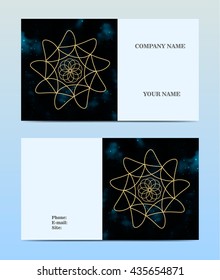 Abstract colorful space background with star. Business card. Vector illustration EPS 10