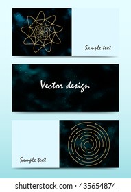 Abstract colorful space background with star. Website header or banner set. Vector illustration EPS 10