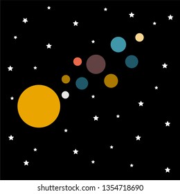 Abstract and colorful Space Galaxy vector 