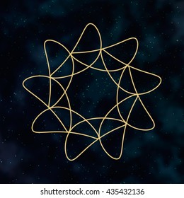 Abstract colorful space sky background for your design. Vector illustration
