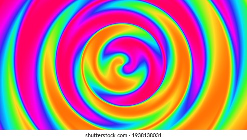 Abstract colorful spectral rainbow background. Psychedelic swirl effect. Magic dynamic backdrop.