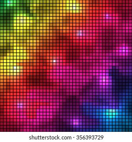 Abstract colorful spectrum mosaic vector background.