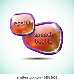 Abstract colorful speech bubble