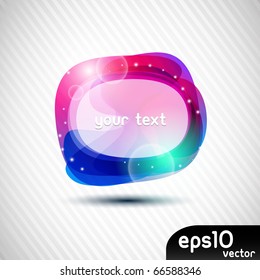 Abstract colorful speech bubble