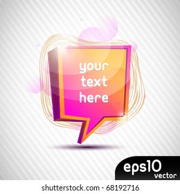 Abstract colorful speech bubble