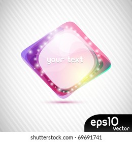 Abstract colorful speech bubble
