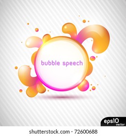 Abstract colorful speech bubble