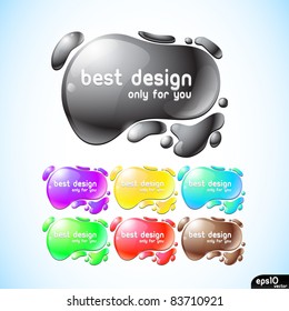 Abstract colorful speech bubble (banner collection)