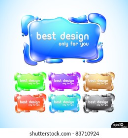 Abstract colorful speech bubble (banner collection)