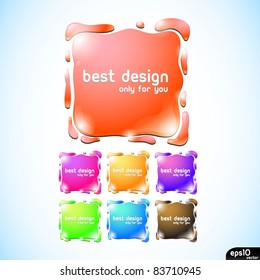 Abstract colorful speech bubble (banner collection)