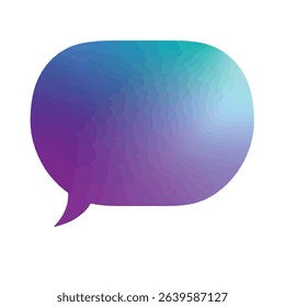 Abstract colorful speech bubble gradient design element