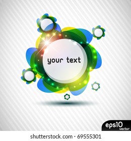 Abstract colorful speech bubble (spring banner)