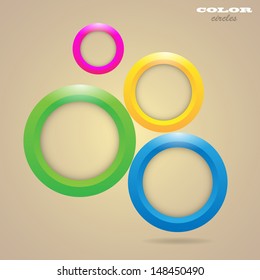 Abstract colorful speech bubbles