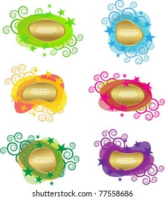 abstract colorful speech bubbles
