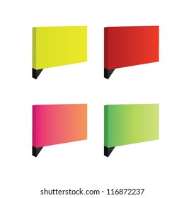 Abstract colorful speech bubbles isolated on white background vector illustration
