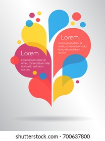 Abstract colorful speech bubbles with space for text. Vector illustration