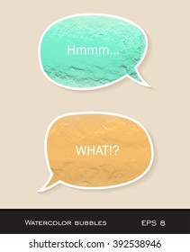 Abstract colorful speech bubbles.Speech bubbles with messages.Vector illustration.