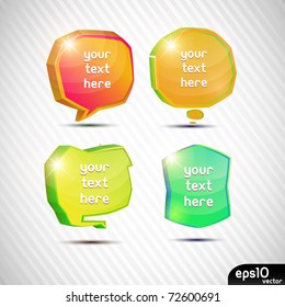 Abstract colorful speech buble (vector set)