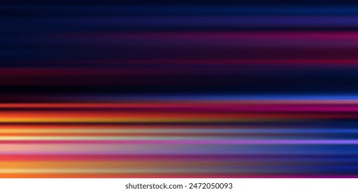 Abstract colorful speed background with lines in shape of track turn. Geometric and dynamic, trendy layout for racing club or sport competition, 