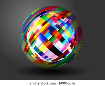 abstract colorful sphere