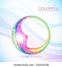 Abstract colorful sphere element. Vector illustration