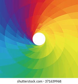 Abstract colorful spiral background low poly style, Vector illustration