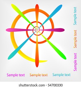 Abstract colorful spiral background. Vector illustration.