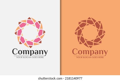 Abstract Colorful Spiral Ornament Logo Design with Creative Geometric Luxurious Style Concept.	