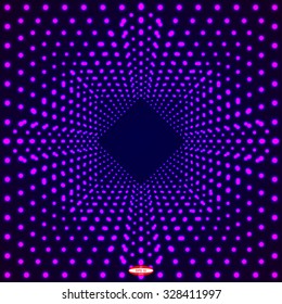 abstract colorful spiral pattern with scenic texture with glow ellipse isolated on dark blue background. vector illustration