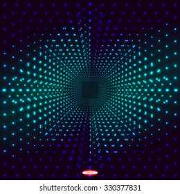 abstract colorful spiral pattern with scenic texture with glow ellipse isolated on dark cyan background. vector illustration