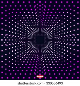 abstract colorful spiral pattern with scenic red texture with glow ellipse isolated on dark background. vector illustration