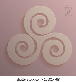 abstract colorful  spiral relationship, logo design , can use for object printing.