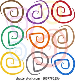 Abstrakt aus bunter Spirale, nahtlos spiralförmig
