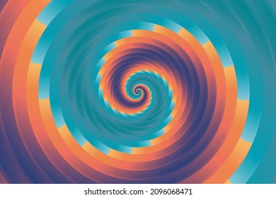 Abstrakter bunter Spiral oder wirl 3D-Stil Fibonacci Spiralhintergrund. Vektorgrafik.