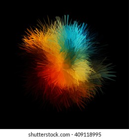 Abstract colorful splash background. Vector illustration.