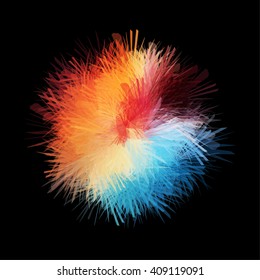 Abstract colorful splash background. Vector illustration.