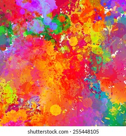 Abstract colorful splash background. Watercolor background illustration.