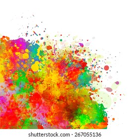 Abstract colorful splash background. Watercolor background illustration.