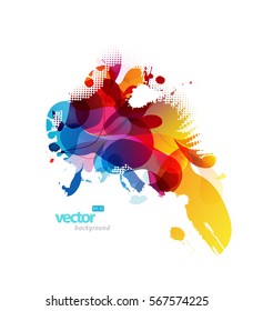 Abstract colorful splash illustration.