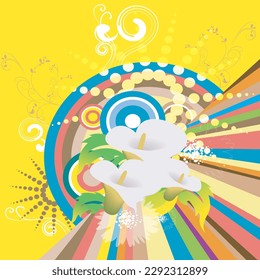 Resumen de color de fondo de la ilustración del vector splash colorido