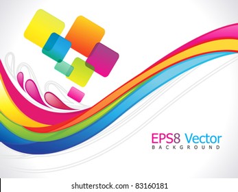 abstract colorful splash wave vector illustration