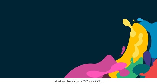 Salpicadura colorida Abstractas y fondo ondulado del concepto de diseño dinámico Vector