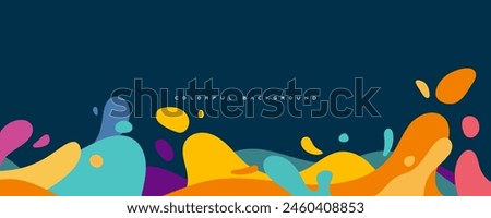 Abstract colorful splash and wavy shape background dynamic concept design vector
