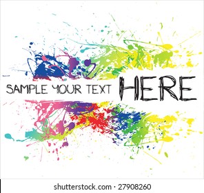 Abstract colorful splatter background vector